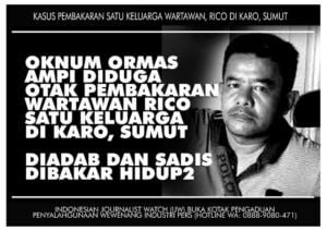 Oknum Ormas AMPI Ditangkap Sebagai Dalang Pembakaran Wartawan Rico, Jusuf Rizal: Dugaan Keterlibatan Oknum TNI-Polri Harus Diungkap!