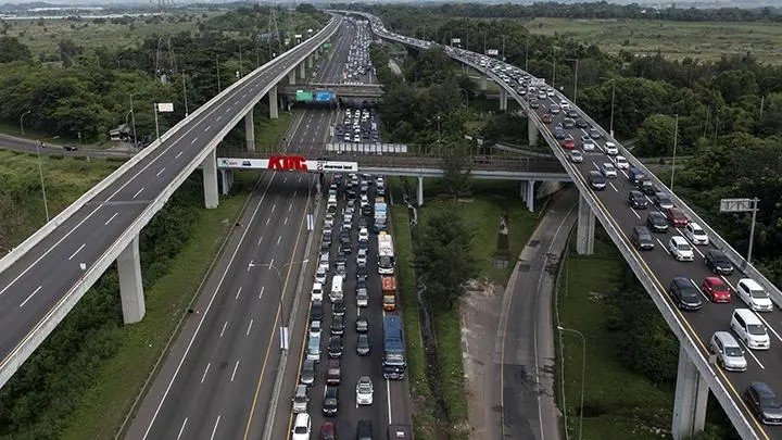 Ilustrasi jalan tol Cikampek