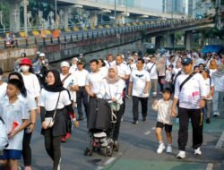 Menyambut Hari Ulang Tahun (HUT) ke-79 Republik Indonesia dan HUT ke-77 Kemnaker, Kementerian Ketenagakerjaan Menggelar Jalan Sehat