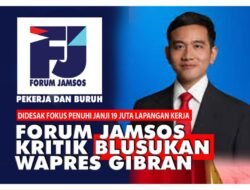 Forum Jamsos Kritik Blusukan Gibran ke Sawah dan Pasar: Rakyat Butuh 19 Juta Lapangan Kerja!